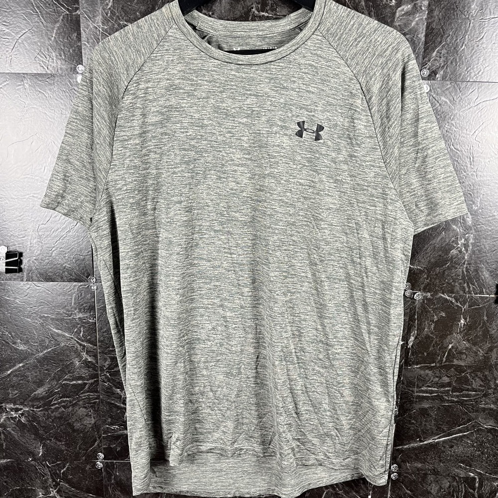 Under Armour Men's Grey HeatGear Shirt Large